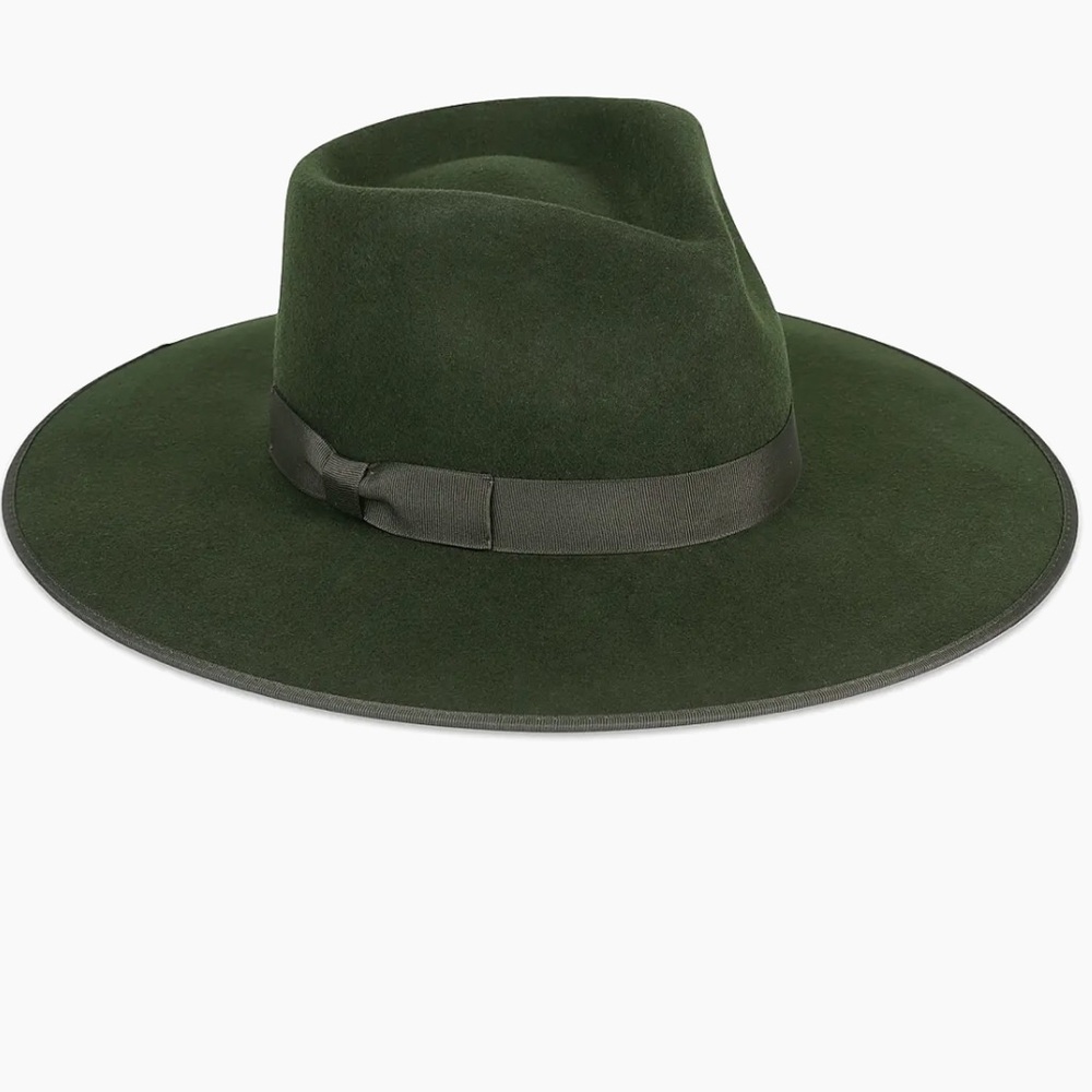 Lack Of Color Forest Green Wide Brim Fedora